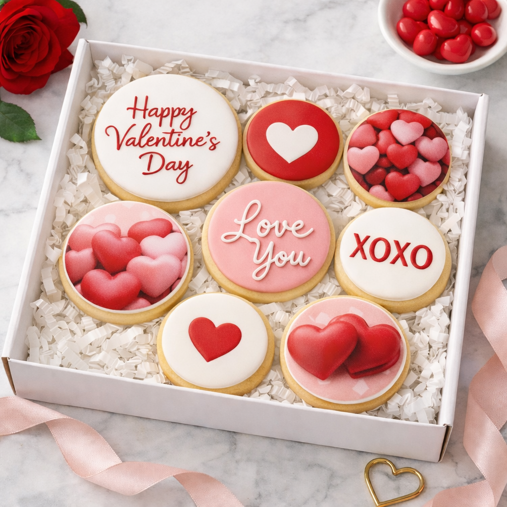 Classic Valentine’s Day Cookies – Personalised & Delivered