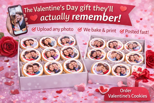Personalised Valentine’s Photo Cookies – Delivered Australia-Wide